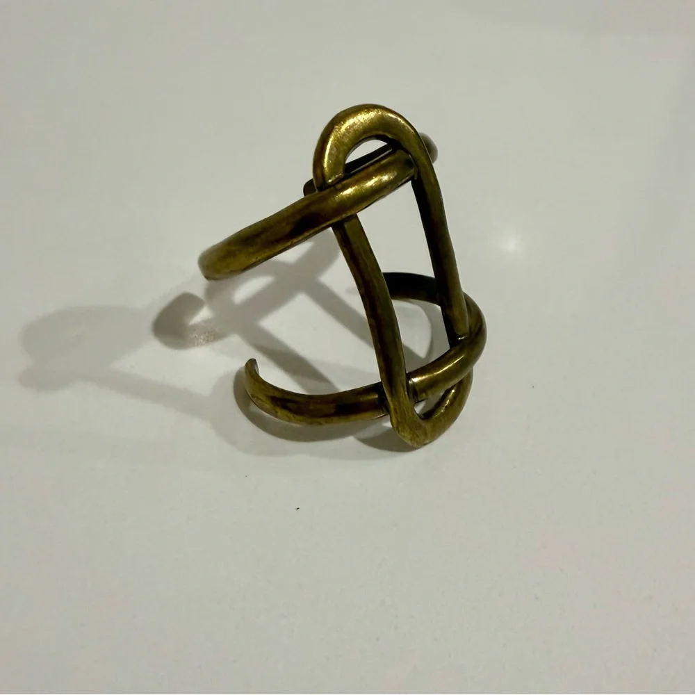 Avant Garde Brass Knot Cuff